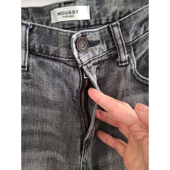 Moussy Vintage Cadet HOWA Skinny Ankle Jeans Black Grey - Picture 7 of 9